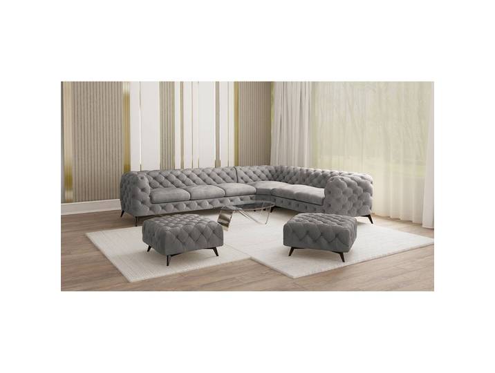 Repose-pieds I 80cm Marron Velours Ravi: Taupe