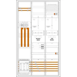f-tronic 7198252 Wandlerschrank 3.HZ 200A, 3HZ931TAPZW200FNN,NH1-Trenner, Wandlertrennklemme FNN