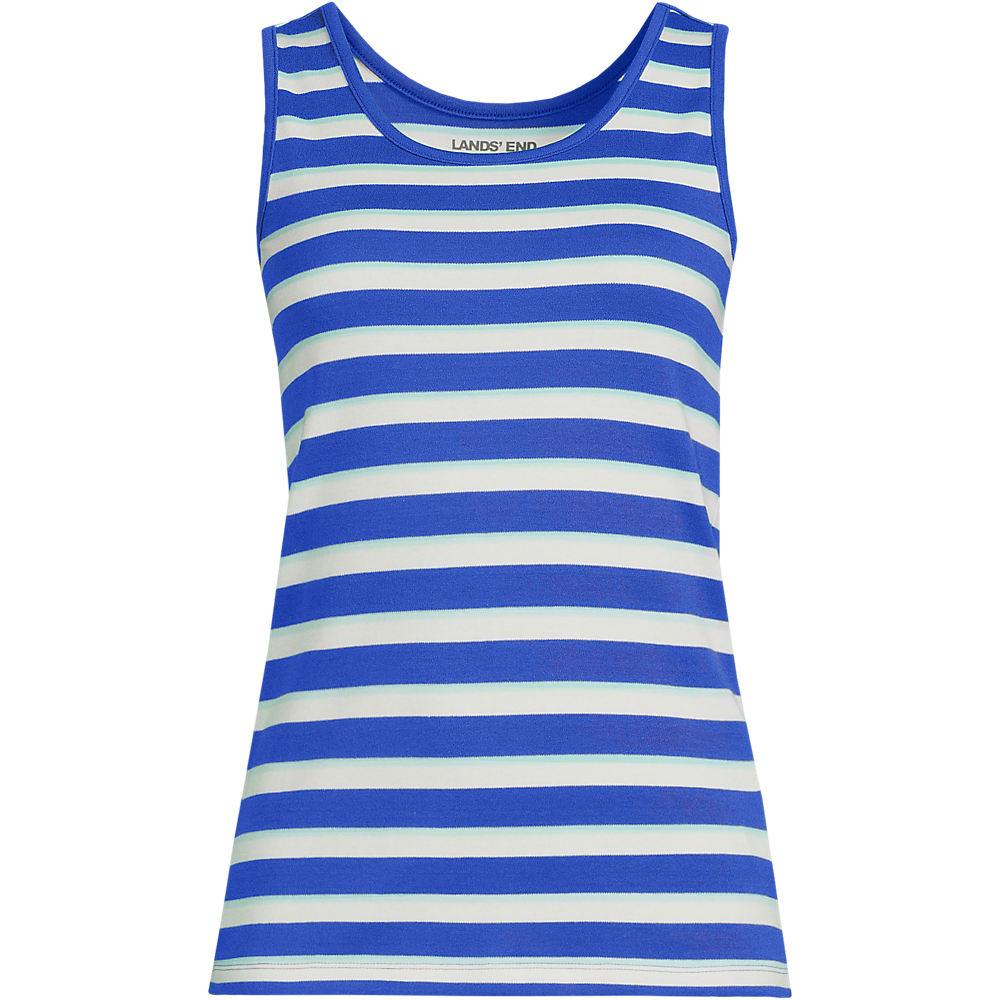 Baumwoll-Top für Damen in Petite-Größe, Damen, size: petite, Blau, Baumwolle, by Lands' End