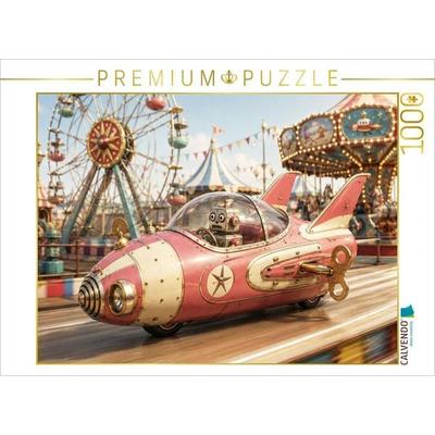CALVENDO Puzzle Rakete vom Rummelplatz | 1000 Teile Lege-Größe 64x48cm Foto-Puzzle für glückliche Stunden