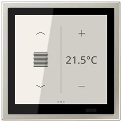 Jung ES459D1S KNX Raumcontroller LS TOUCH mit Rahmen LS 990, Secure, Edelstahl ES 459 D 1S