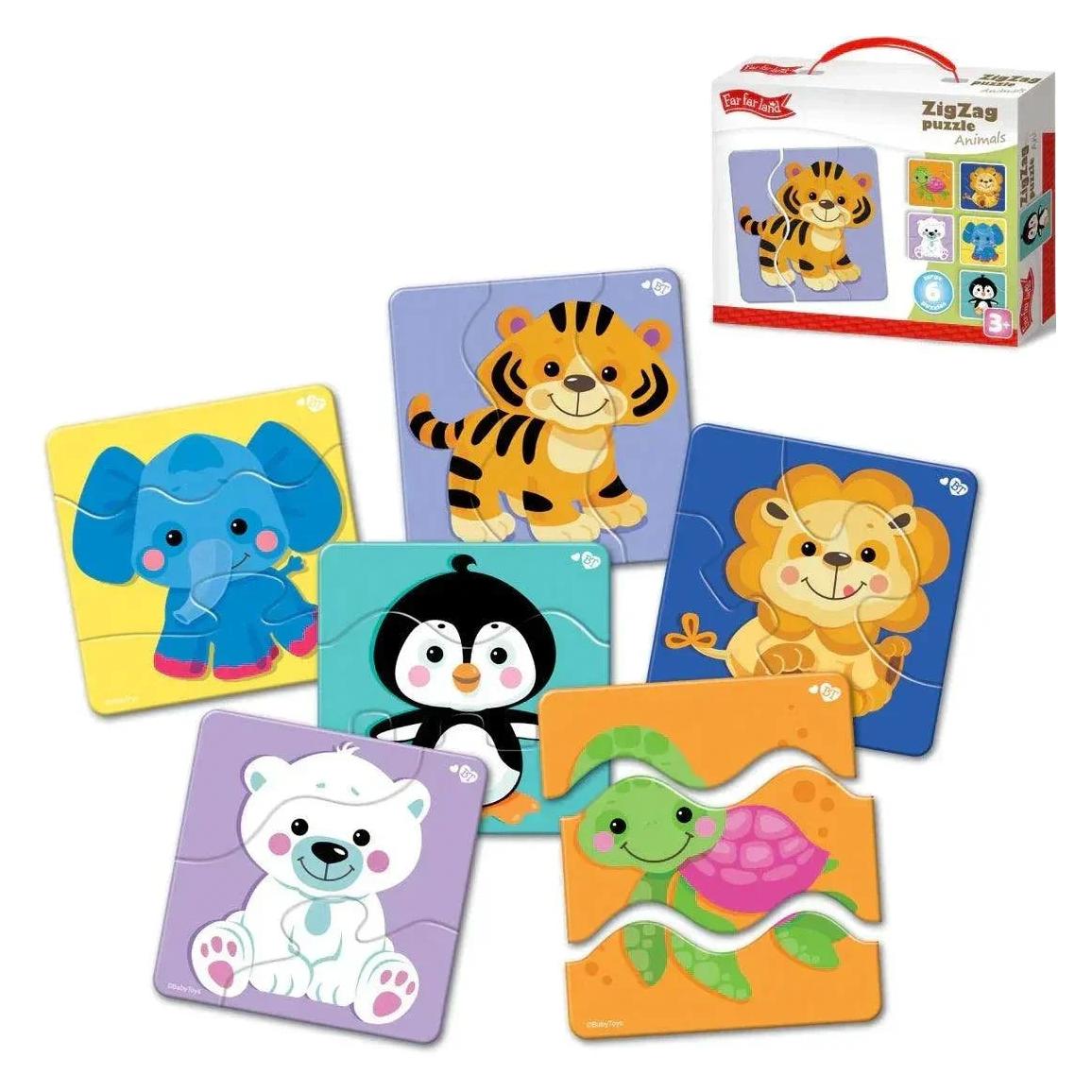Activity Board Lernspiel, ZickZack-Puzzle - Tiere (F-02501)