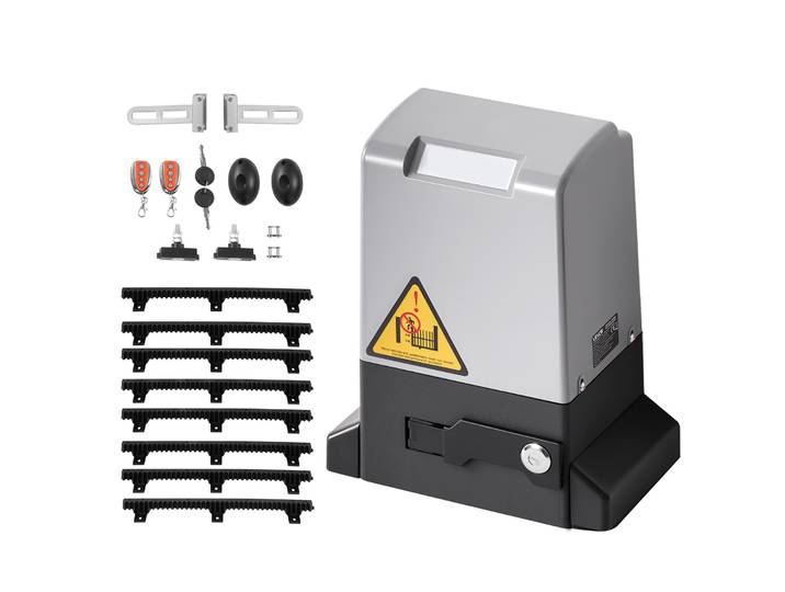 SucceBuy ouvre-porte automatique ouvre-porte coulissant électrique support à engrenages en Nylon moteur de porte roulante avec capteur infrarouge et 2 télécommandes