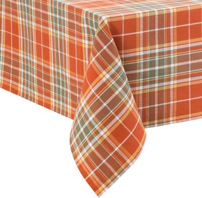 Threadmade Hawley Plaid Harvest Cotton Tablecloth