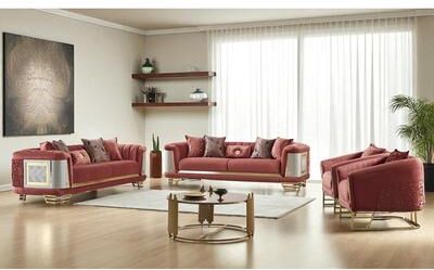 Furnia Vincent 2 Pieces Living Room Sets 1 Sofa 1 Loveseat 2 chair