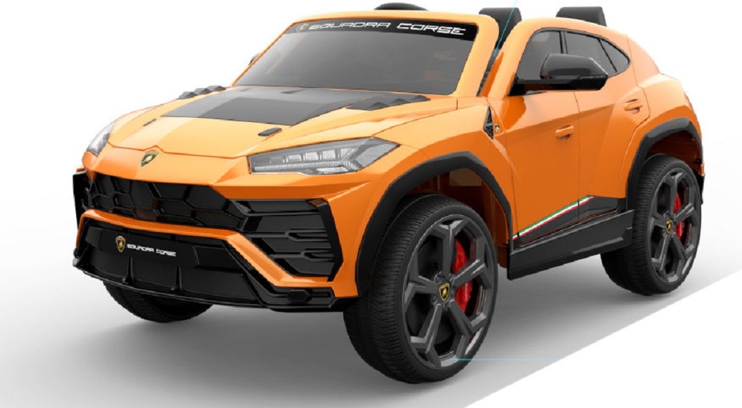 Elektro Kinderauto "Lamborghini Urus ST-X" - lizenziert - 12V Akku, 4 Motoren- 2,4Ghz Fernsteuerung, MP3, Ledersitz+EVA -Orange