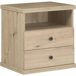 NACHTTISCH Caya mit zwei Schubladen, Eiche Artisan