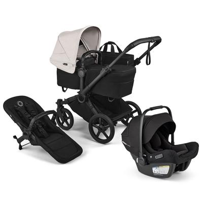 Bugaboo Donkey 6 Mono + Turtle Air Shield Travel System Bundle - Black / Heritage Black / Misty Whit