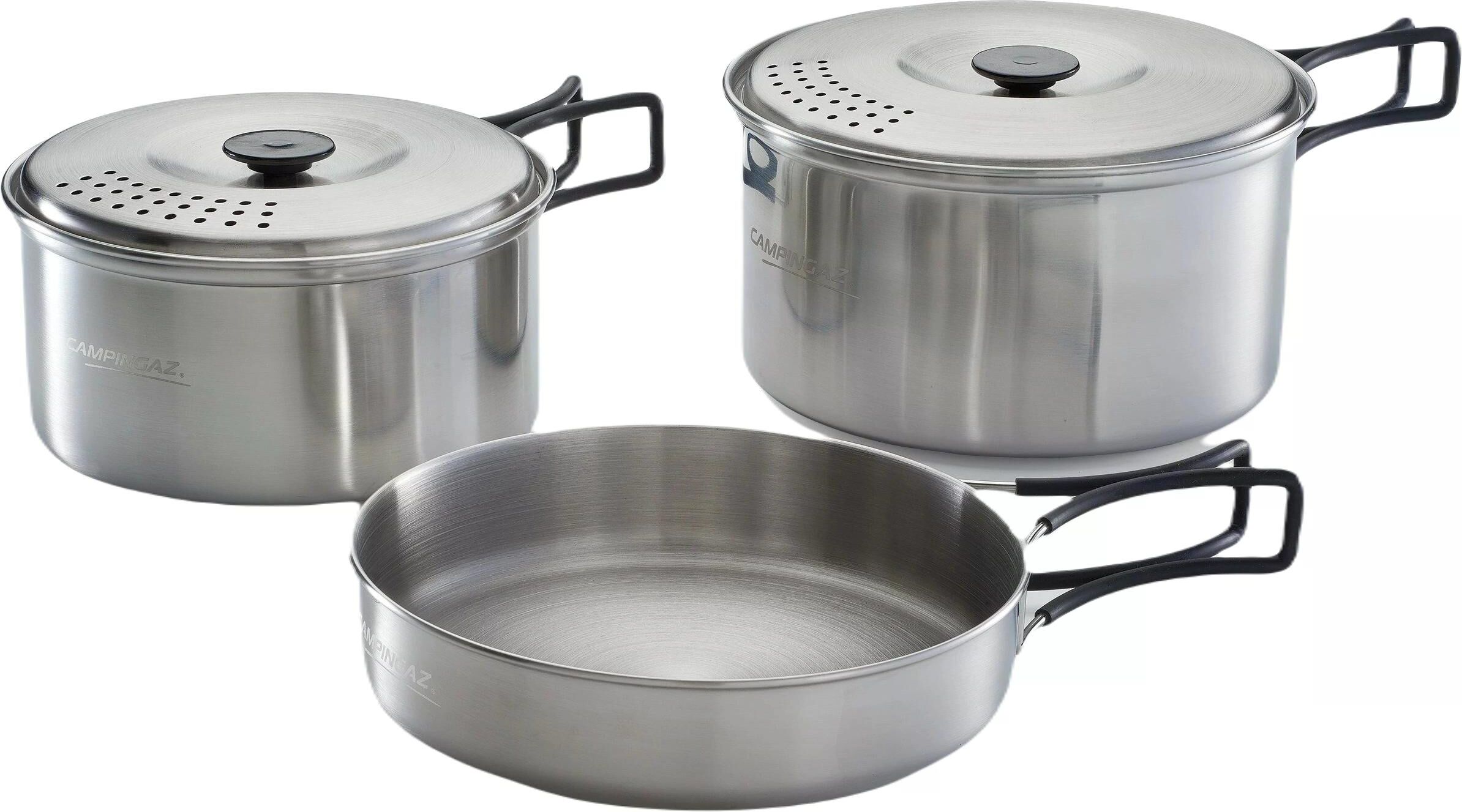 Geschirr-Set CAMPINGAZ "5-teilig", silber (silberfarben), Geschirr-Sets, Edelstahl, Geschirr-Set silberfarben Einheitsgröße