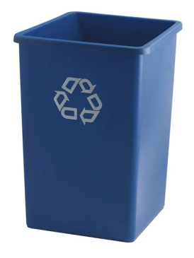 Rubbermaid Untouchable 3958, 132,5 l, Quadratisch, Lineares Polyethylen mit niedriger Dichte (LLDPE), Grau, 495 mm, 495 mm