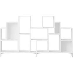 Muuto Stacked Storage Bookcase - Configuration 3, weiß