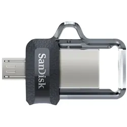SanDisk 173384 USB-Stick 32 GB USB Type-A / Micro-USB Schwarz, Transparent