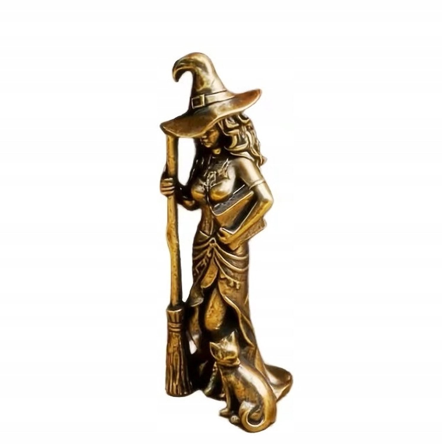 Messing Heks Figuur voor op tafel, 6 cm