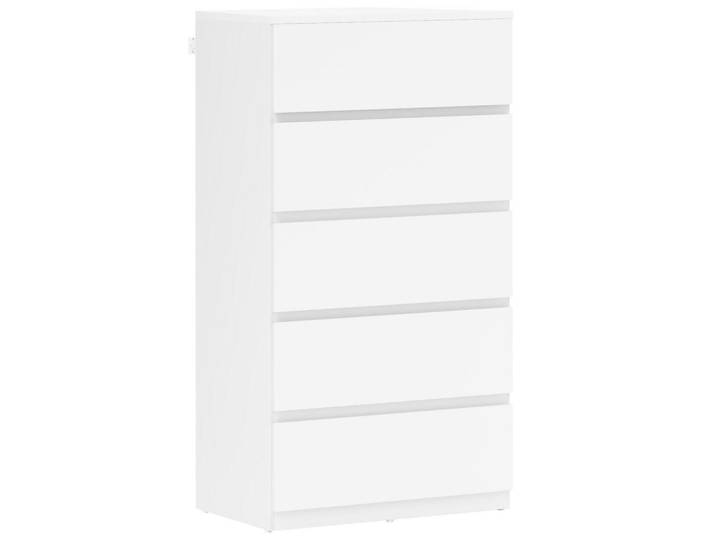 Homcom Kommode Schubladenschrank Sideboard mit 5 Schubladen, Weiß, 55 x 34 x 100 cm, 34x100x55 cm, Kleinmöbel, Kommoden, Kommoden
