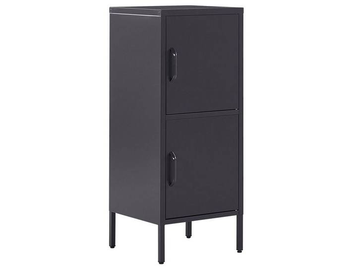 AKTENSCHRANK schwarz 2 Türen Huron
