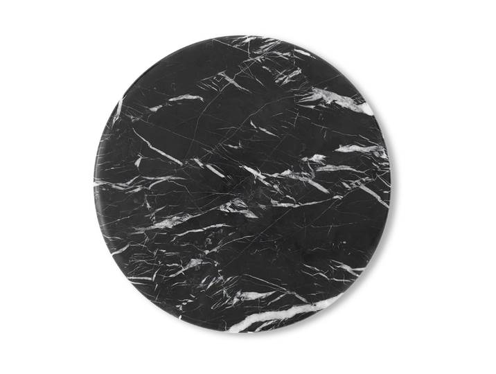 &Tradition Wire Stool VP11 Topplatte Ø38 cm Marmor Nero Marquina