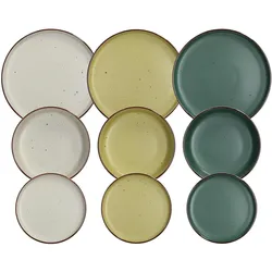 Tognana, Geschirrset, Ardenne, 18-delig tafelservies voor 6 personen, aardewerk, meerkleurig (18 Stk.)