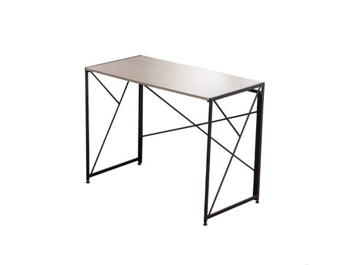 ELVORIN bureau pliant droit 99 x 50 x 75 cm aspect bois MDF et métal naturel