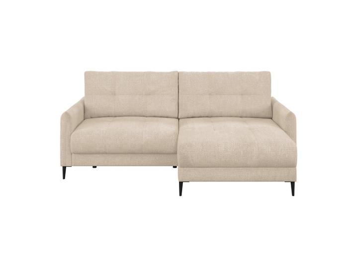Ecksofa Polis Webstoff beige, 221x142cm