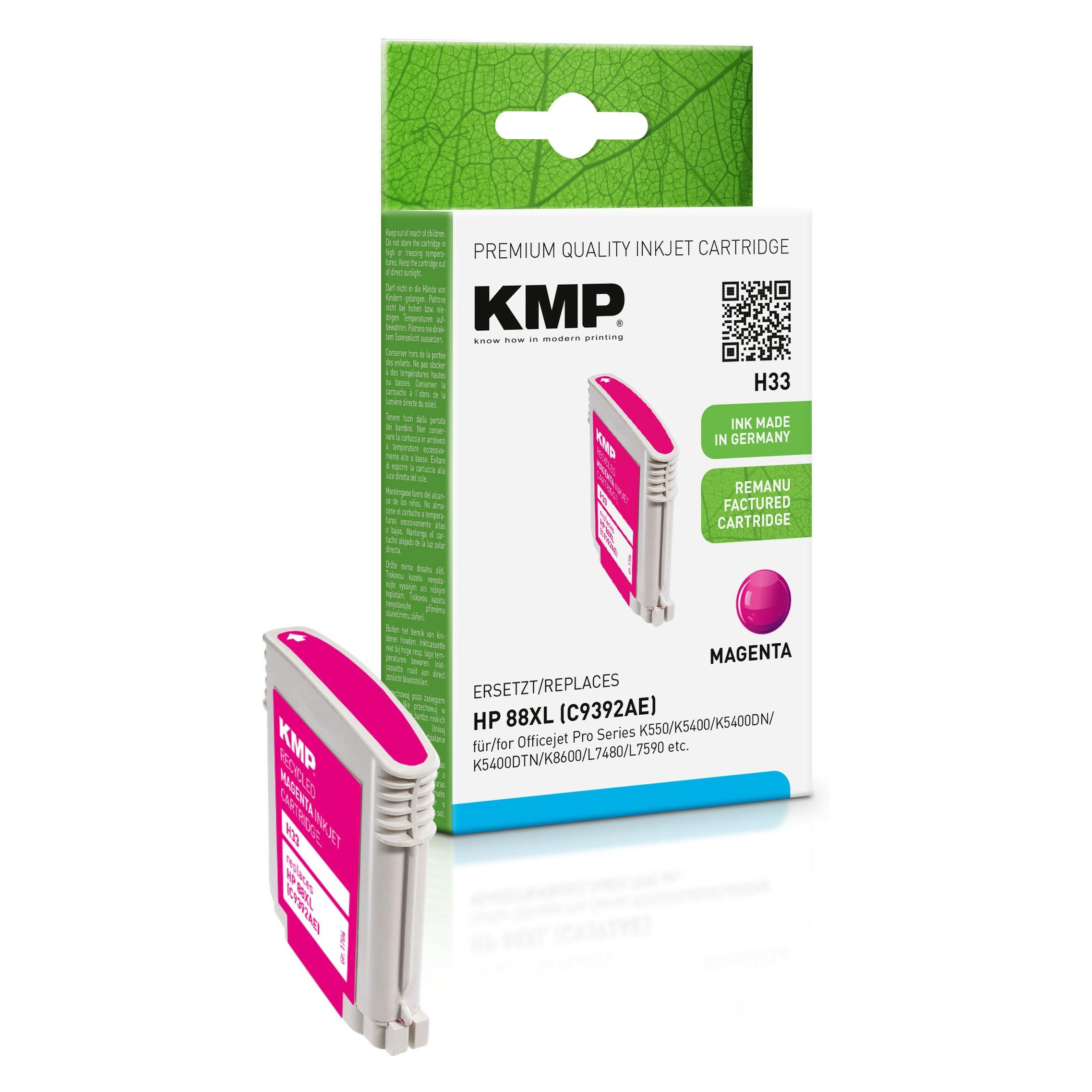 KMP H33 - 17 ml - Magenta - compatible - Tintenpatrone (M) (1704,4926)