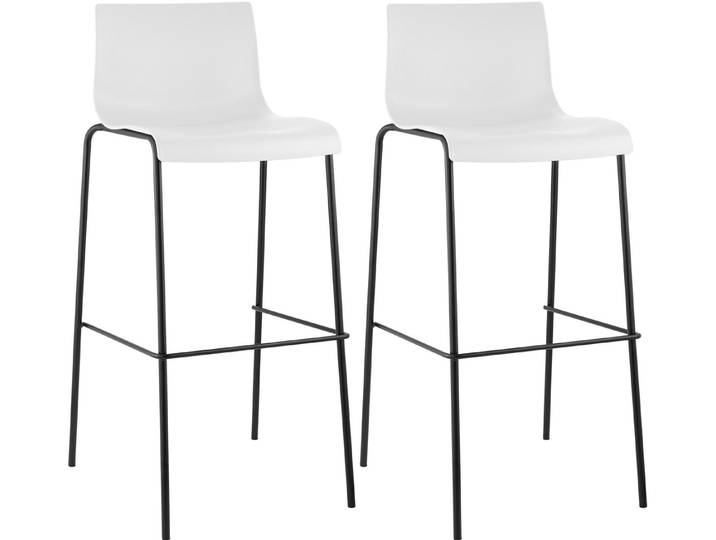CLP Barhocker Hover Kunststoff (Set, 2er), 4-Fuß Gestell