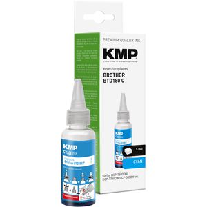 KMP kompatibel für Brother BTD180C, 5000 Seiten, cyan,  Tinte