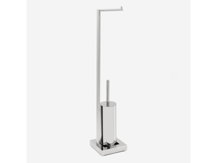 Balayette wc avec dérouleur en inox brillant