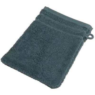Waschhandschuh WEWO FASHION "9518W", blau (petrol), B:16cm L:21cm, Frottee, Waschlappen, saugstark