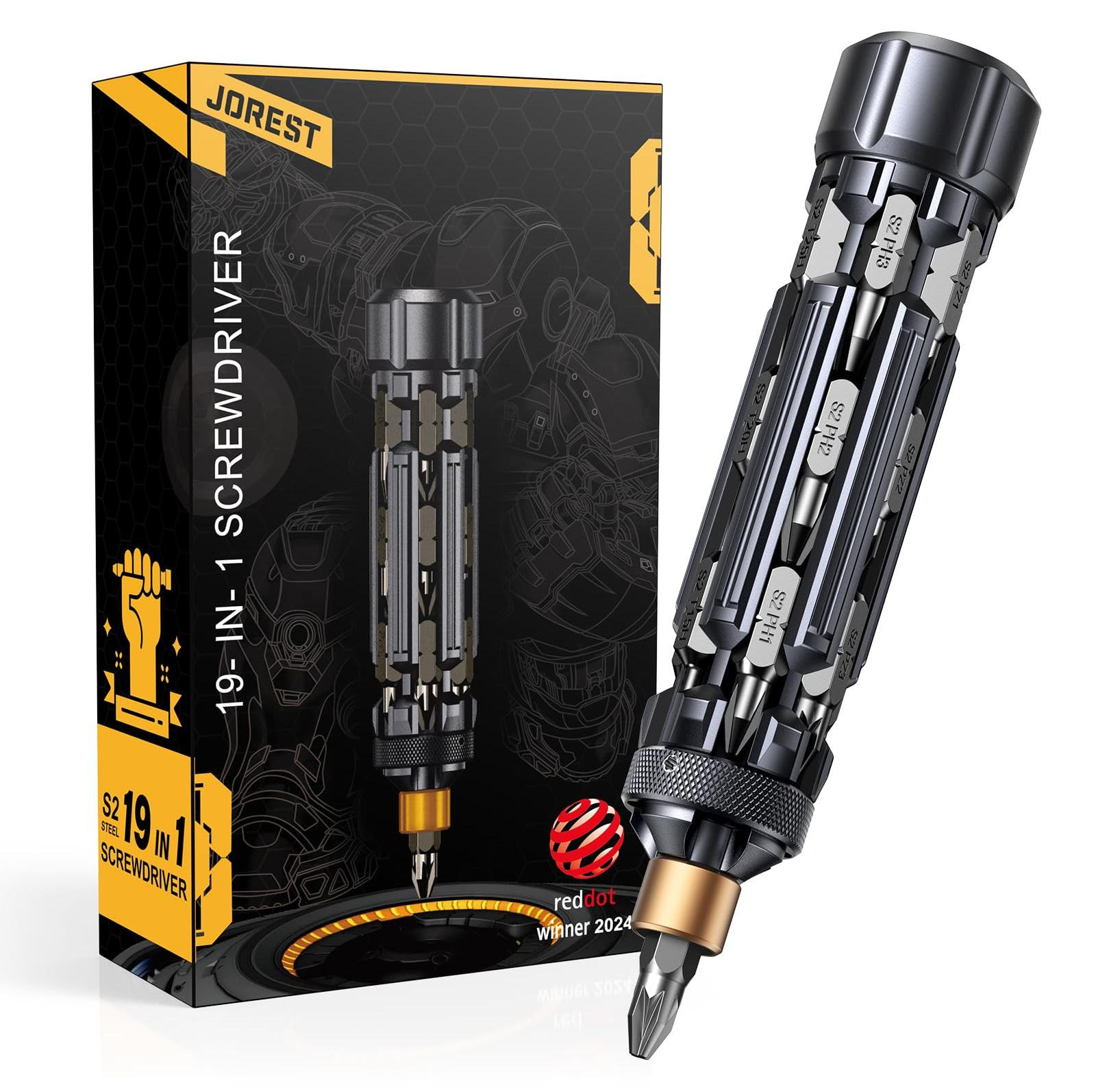 Dripio 19-in-1 multifunctionele schroevendraaierset met magnetische S2-stalen bits