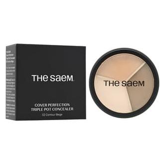 The Saem Saem Cover Perfection Triple Pot 02 Contour Beige Ideal For Natural Face Contouring (Contour Beige) (58794041)