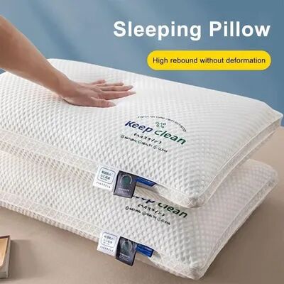 Uplifted Trends Soft & Supportive Neck Pillow For Comfortable Sleep Non Collapse High Elasticity Pillow For Hotel & Home Bedding Soft & Supportive Neck Pillow For Comfortable Sleep Non Collapse High Elasticity Pillow For Hotel & Home Bedding