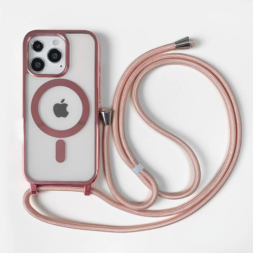INF Magnetische Handyhülle mit Umhängeband kompatibel mit iPhone 11 – Stoßfest, Anti-Fingerabdruck model 2