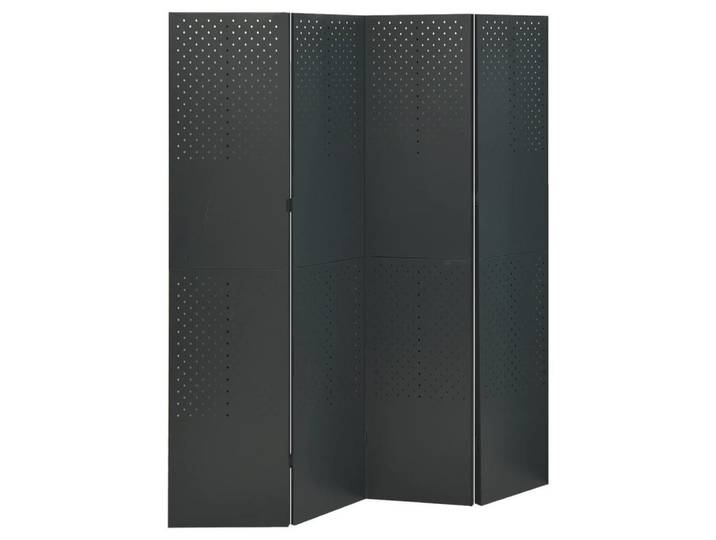 vidaXL Raumteiler 4-tlg. Raumteiler Anthrazit 160x180 cm Stahl, 1-tlg.