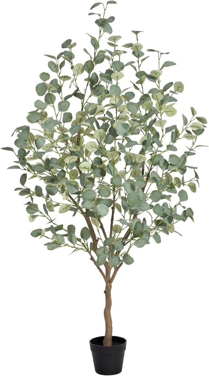 Grote kunstplant Eucalyptus met 477 zijden bladeren, 150 cm