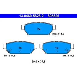 Bremsbelagsatz Scheibenbremse ATE 13.0460-5826.2 für Proton Persona 400