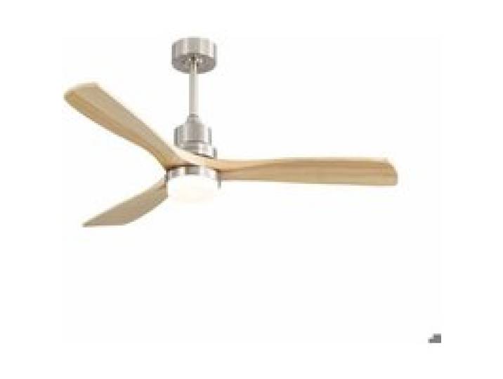 Lustre ventilateur 132cm bois massif silencieux 6 vitesses éclairage modulable commande à distance Ventilateur de plafond