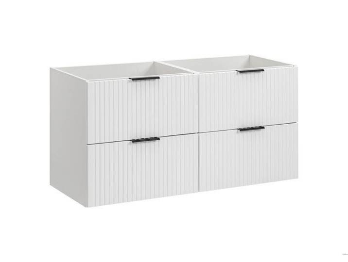 Meuble de salle de bain suspendu sous double vasque ADEL BLANC 120 cm