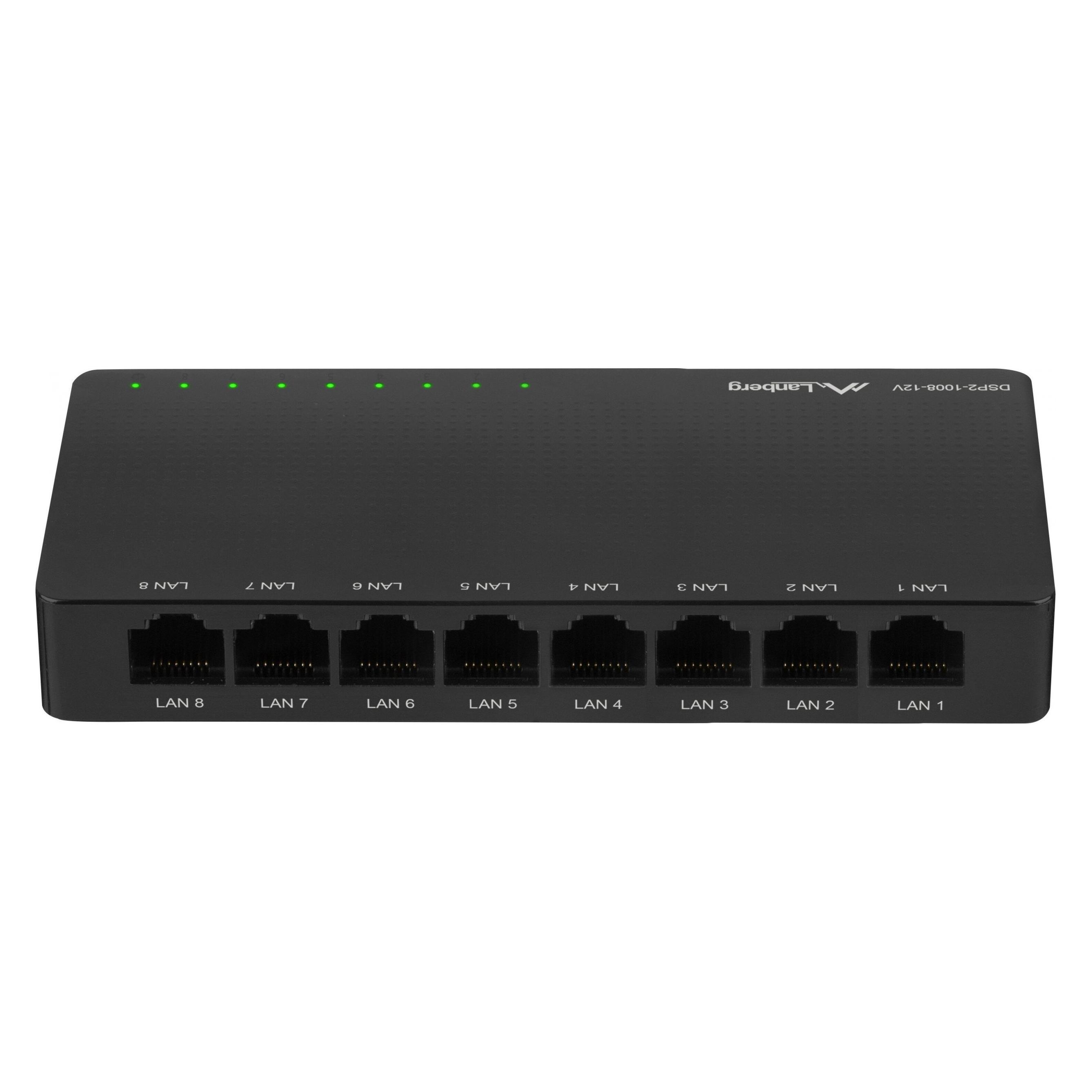 Lanberg DSP2-1008-12V Netzwerk-Switch Unmanaged Gigabit Ethernet (10/100/1000) (8 Ports) (DSP2-1008-12V)