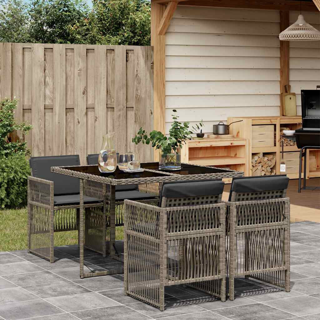 House of Hampton Patio Dining Set with Black 73 cm H x 110 cm W x 106 cm D