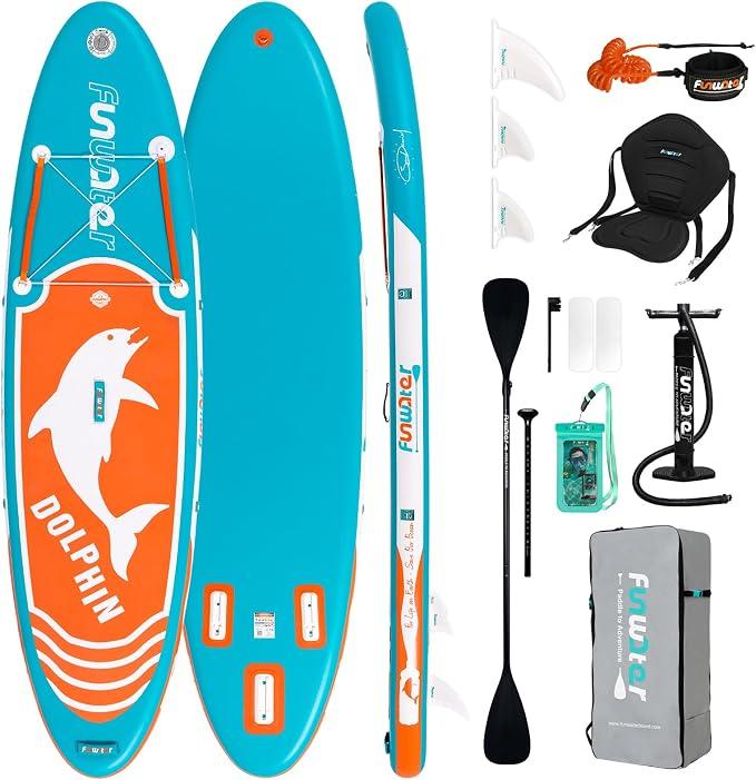 Stand Up Paddling Board 320 cm & 350 cm-SUP für 2 Personen/Familien,mit komplettem Zubehör,Doppellagiges PVC,anfängerfreundlich,Aufblasbares Paddle Board für Erwachsene & Einsteiger