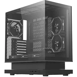 Darkflash Tech PC-Gehäuse DarkFlash F1 + 6 Lüfter (schwarz) (ATX, mATX, Mini-ITX), PC Gehäuse, Schwarz