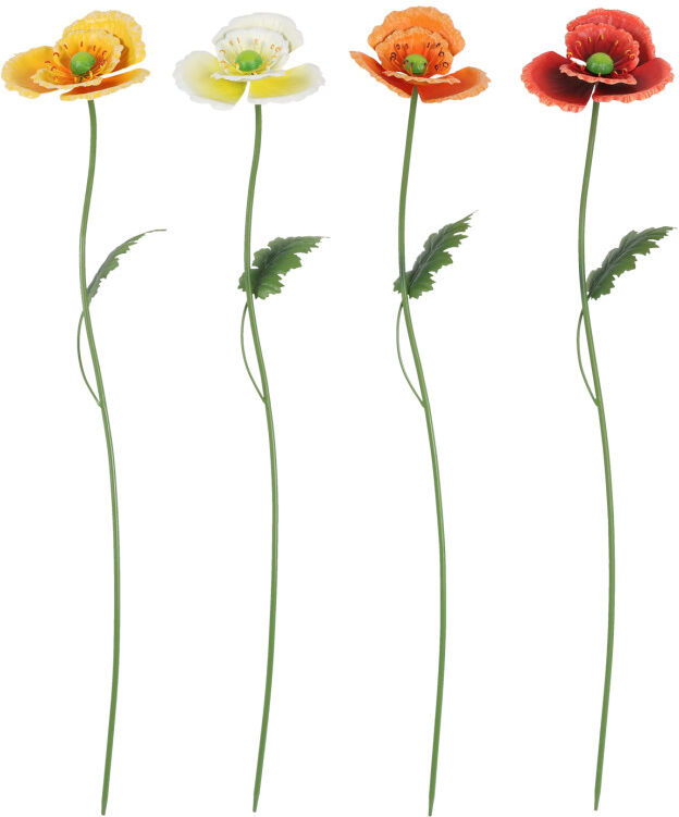 Flamingo Oldenburger Flamingo Gartenstecker Papaver Metall 14 x 74,5 cm mehrfarbig