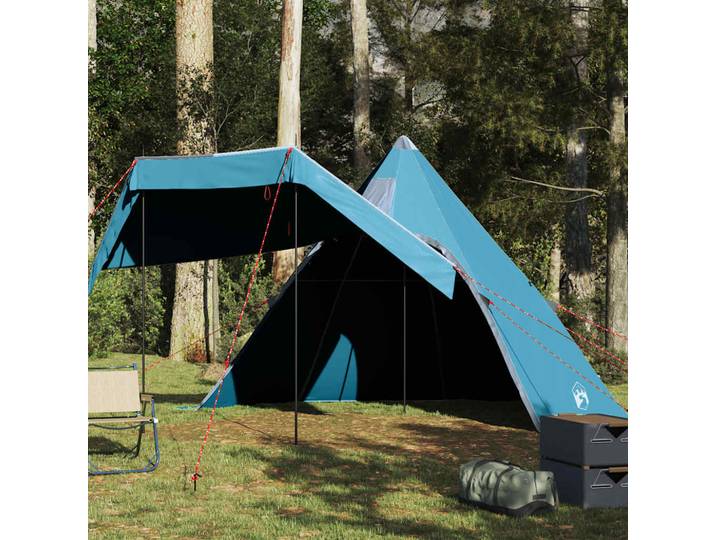vidaXL Tipi-Campingzelt 5 Person Blau Wasserdicht
