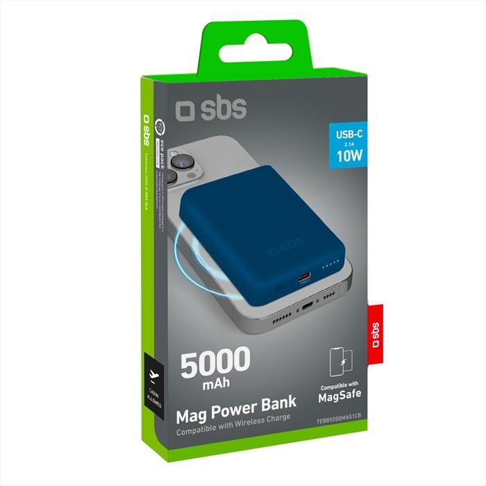 SBS Power Bank Tebb5000mag1cb-blu