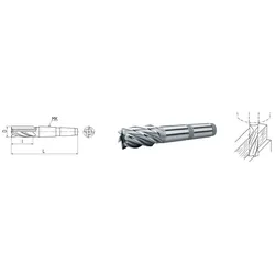 ELMAG HSS Co5-Schaftfräser mit Morsekegel DIN 845 MK2 - 74003