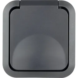 AquaStorm Steckdose 1-fach AP grau