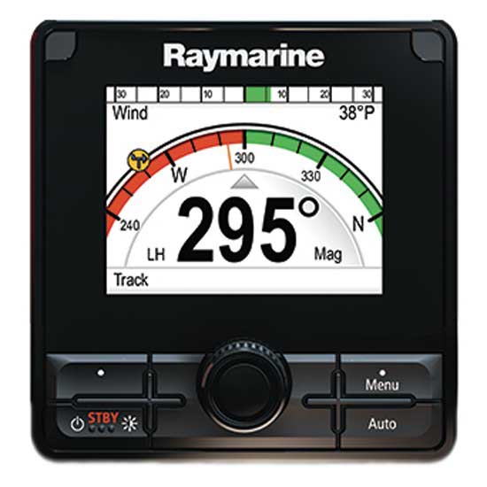 Raymarine Autopilot-Steuerkopf P70rs mit 3,5 Zoll superhellem LCD, Druckknöpfen und Drehregler