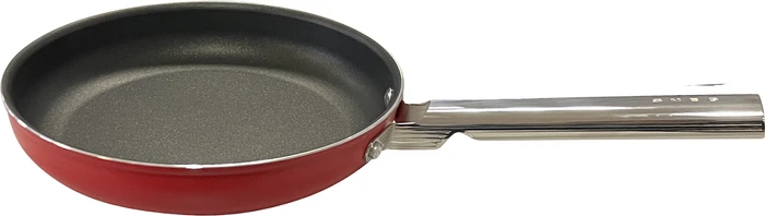 Smeg CKFF2601RDM Bratpfanne Ø 26 cm, rot (Bratpfanne, Aluminium, Edelstahl, 26 x 8.70 cm) (CKFF2601RDM)