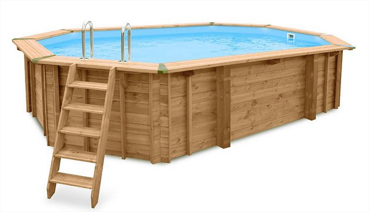 XXXINTERHIVA Holzpool ''Java'', Startset 6,40 x 4,00 m x 1,36 m 16915079