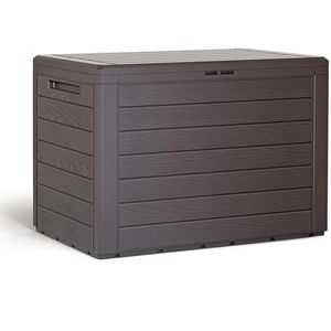 CASARIA Gartenbox Lille 108494, aus Kunststoff, 78 x 43,8 x 55cm, 190 Liter, braun